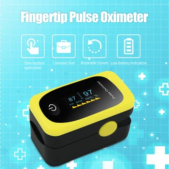 

Digital Finger Pulse Oximeter Blood Oxygen Saturation Monitor Blood Oximeter Finger Oximeter Heart Rate Detector Health Monitors