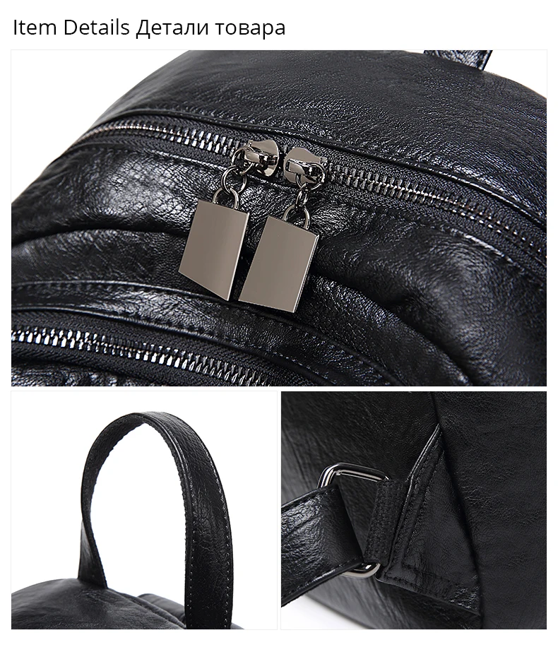 POMELOS женская сумка-рюкзак Новое поступление мягкий черный рюкзак из искусственной кожи функциональный женский рюкзак