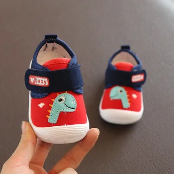 

F 2020 Girl Children'S Shoes Infant Toddler Soft Bottom Baby Sound 0 2 Year Old Cloth Boy Baby Shoe Giraffe Animal Cartoon Flat