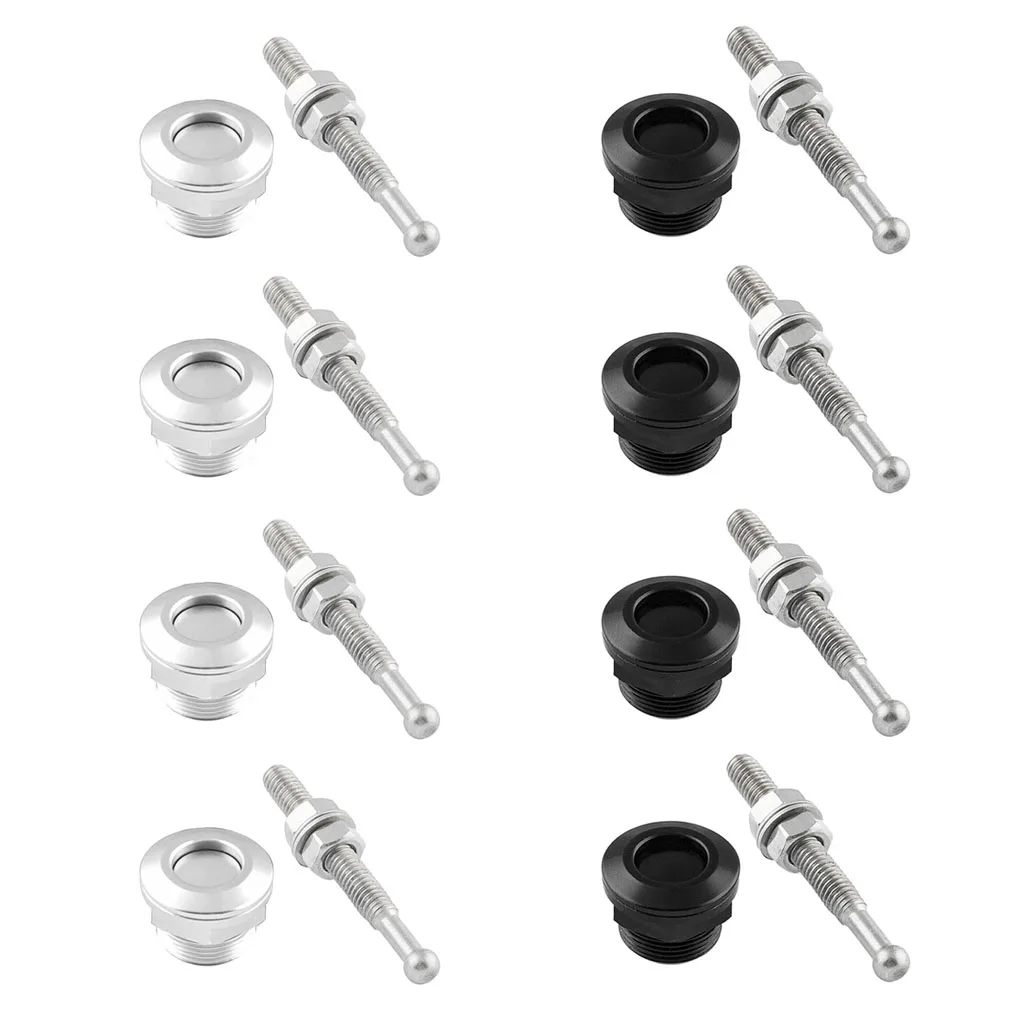 8Pcs 22mm Decent Push Button Quick Release Bonnet Hood Pins Lock Latch Universal