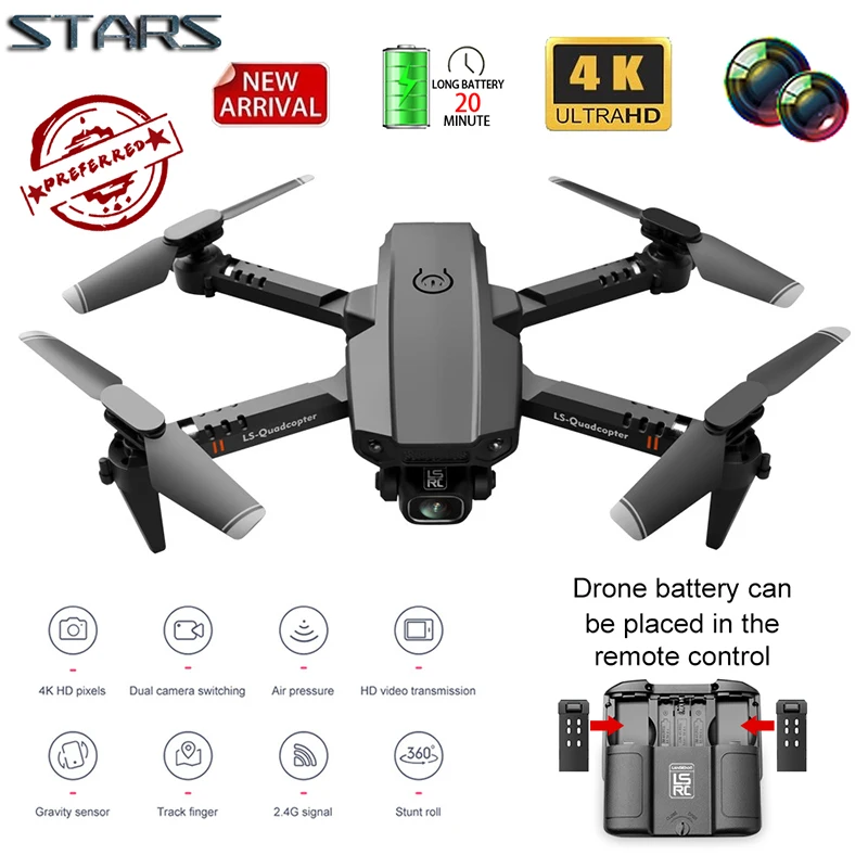 Star-Mini Dron SXT6 4k 1080p Hd, cámara Wifi Fpv, presión de aire, mantenimiento de altitud, Quadcopter Rc, chico juguete para regalo