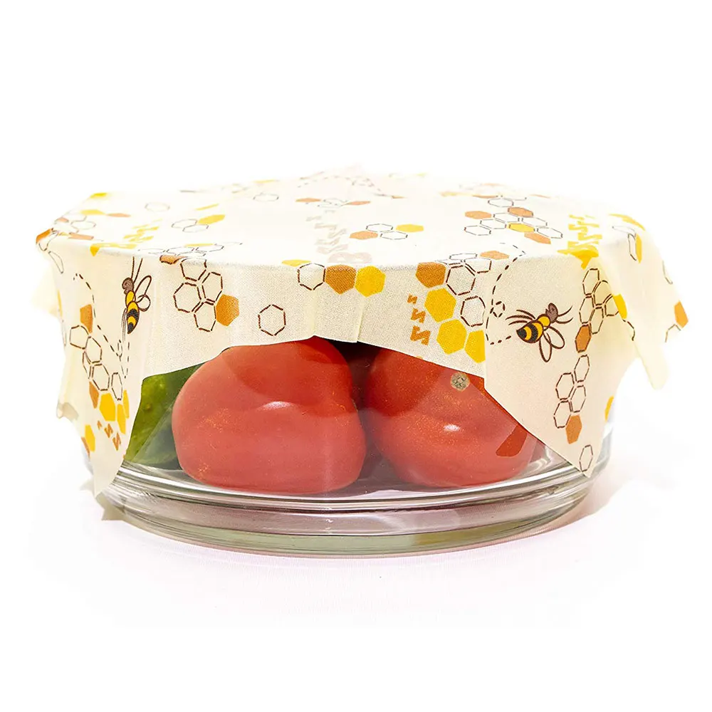 

3Pcs/Set Eco-Friendly Reusable Fresh Food Saran Wraps Sustainable Plastic Free Food Storage Wrap Seal Beeswax Cloth Tools