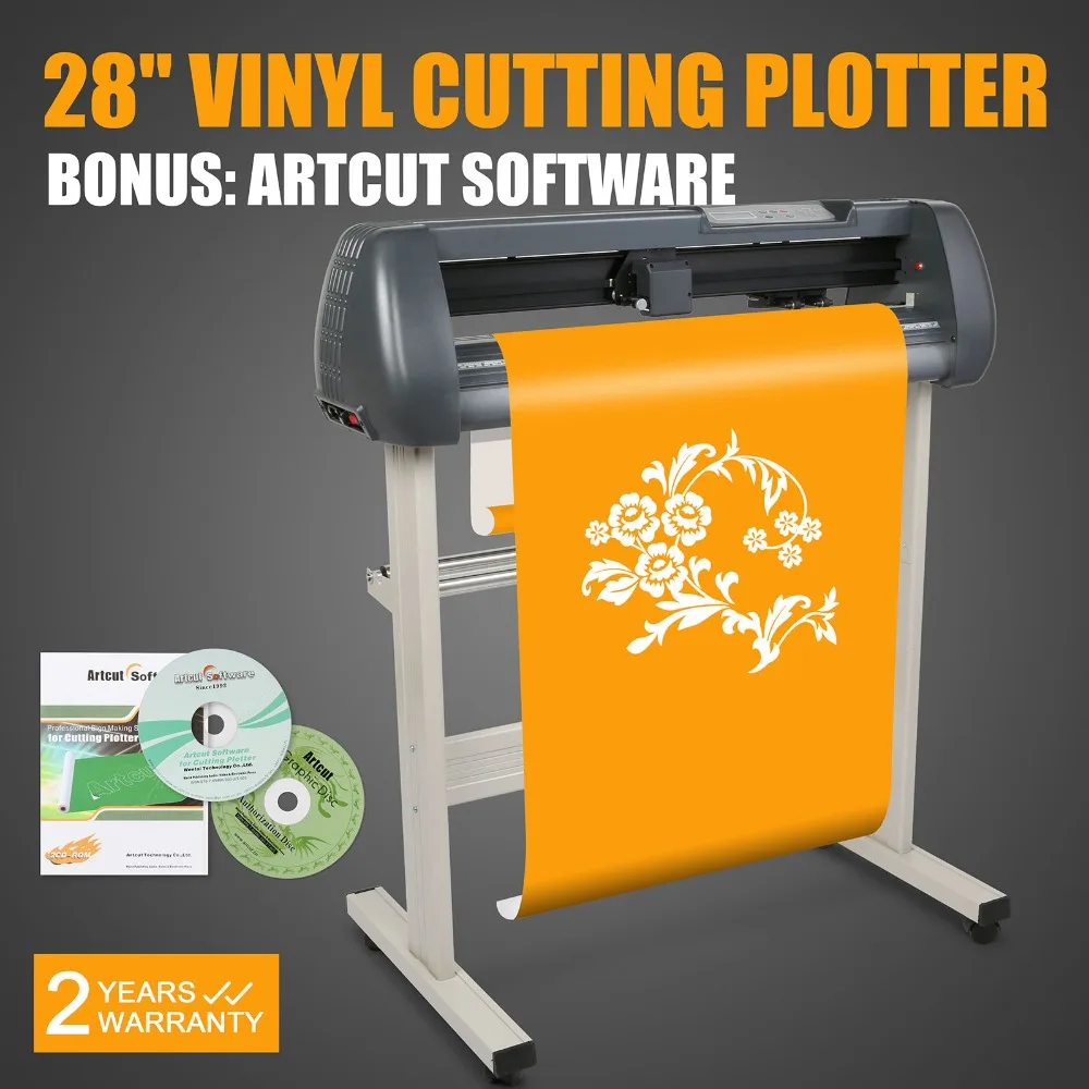 VEVOR 28" Vinyl Cutter Plotter 720mm Signmaster Cutting Machine 3 Blades White 