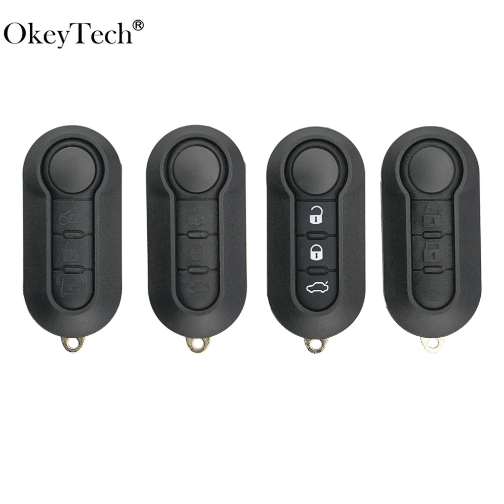 OkeyTech Складной автомобильный ключ с 2/3 кнопками чехол для Fiat 500 Punto Ducato Stilo Panda