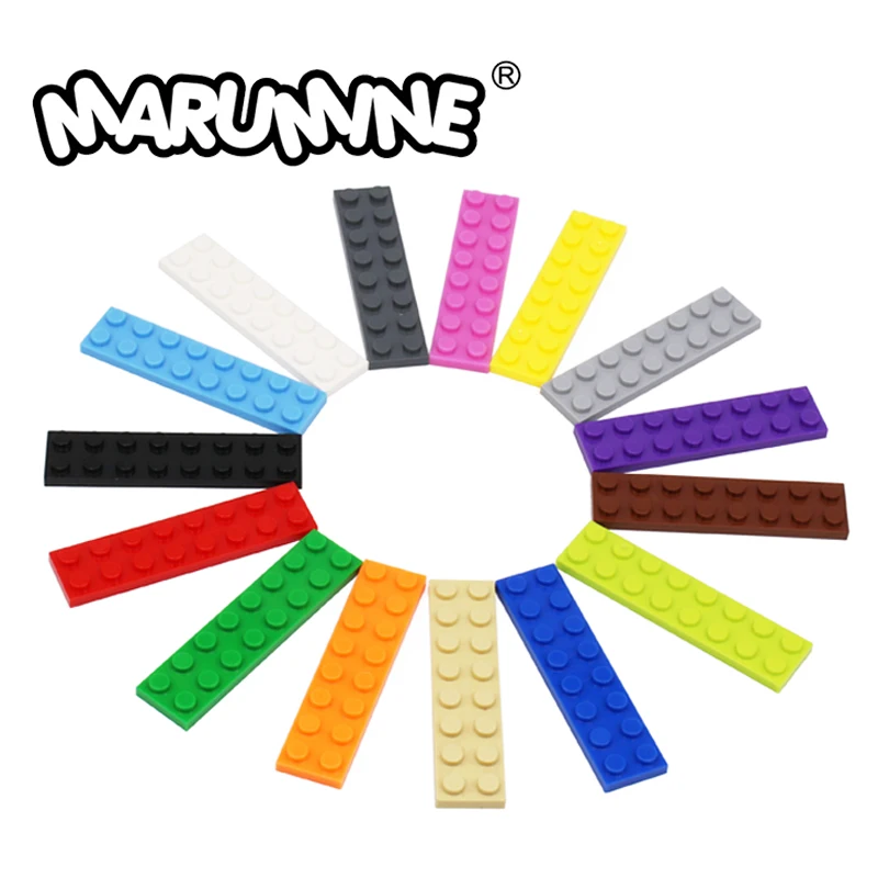 MARUMINE 3034 строительные блоки 2x8 точки пластина 80 шт. создатель кубики MOC оптом Запчасти аксессуары Развивающая