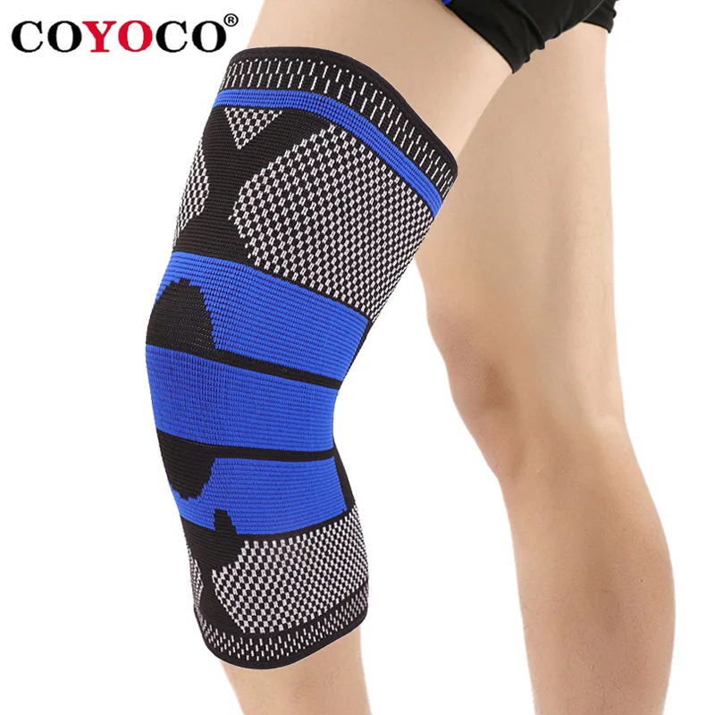 

1 Pcs Sports Long Knee Support Protector Pad Kneepads COYOCO Brand Running Cycling Gym Braces Elastic Knee Sleeve Keep Warm