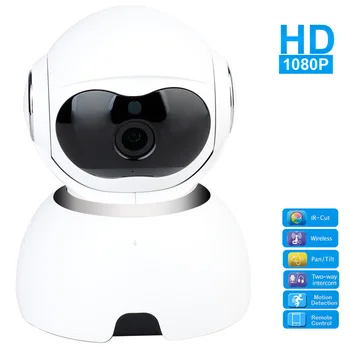 

HD 1080P Wireless IP Camera Smart Automatic Tracking With Two Way Intercom Baby Monitor For Home Security Surveillance