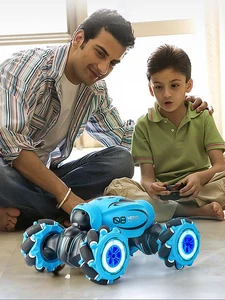 D876 1:16 4WD Радиоуправляемый автомобиль с жестами Индукционная музыка Свет поворот Высокоскоростной трюк Пульт дистанционного управления вне...