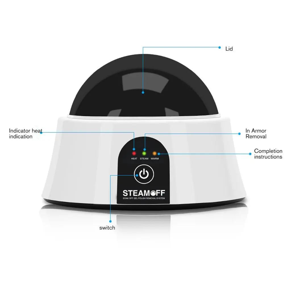 Prego a Vapor Máquina de Remoção Polonês Removedor Elétrico Vapor Fora uv Unha Gel 5 Conjuntos e kits