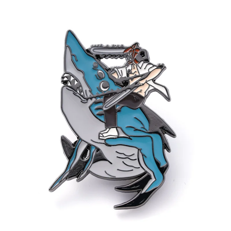 ladies halloween costumes Hot Anime Chainsaw Man Metal Badge Pin Badge Cosplay Pochita Souvenir Collection Brooch Pins Accessories Props Fans Gift yandy costumes