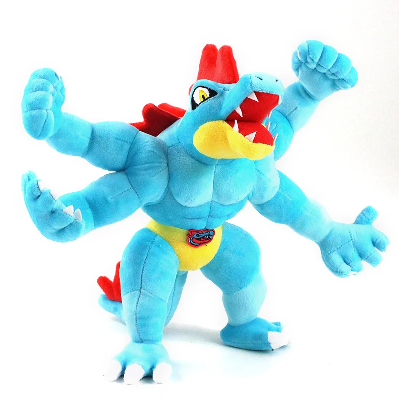 30 см аниме Feraligatr Machamp Косплей плюшевые куклы мягкие игрушки животных подарок на день рождения для детей