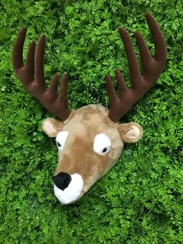 

New design lifelike professional Elk shaped with ears plush big head animal toy