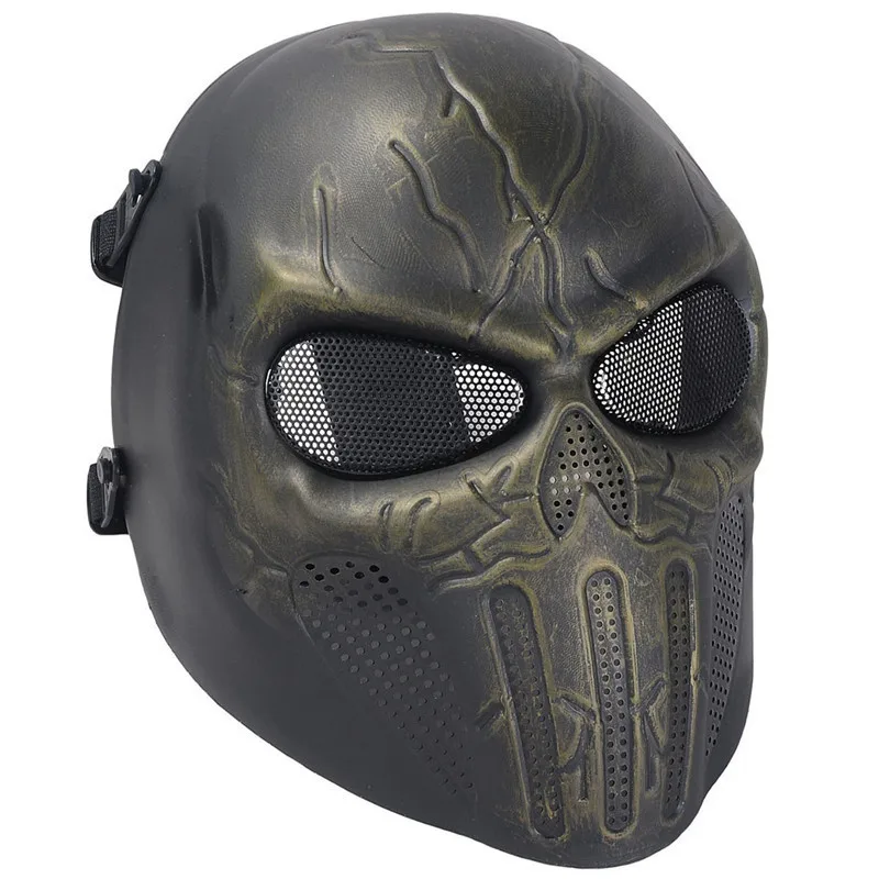 Каратель тактический страйкбол полная маска для лица военная армия Открытый CS военная игра Пейнтбол Череп Призрак Хэллоуин Ухо Защитная маска