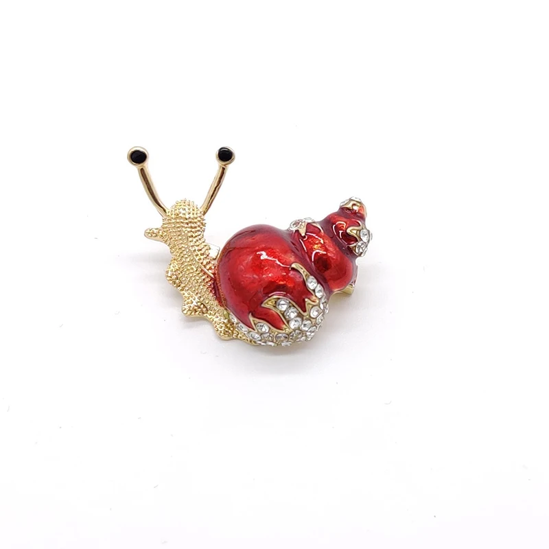 Новинка, винтажная стрекоза, олень, лягушка, медный сплав, модная брошь, ювелирное изделие, насекомое, брошь, броши, рождественские украшения - Окраска металла: snails