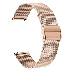 Sleek Stainless Steel Mesh Loop Strap - Premium Metal Bracelet for Realme Watch S (Rose Gold)