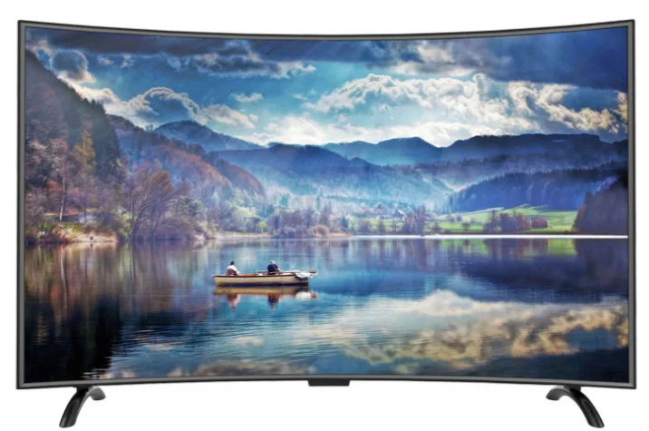  60'' inch curved lcd monitor and youtube playstore wifi ipTV Android 7.1 RAM 1.5G ROM 8G DVB-t2 sma