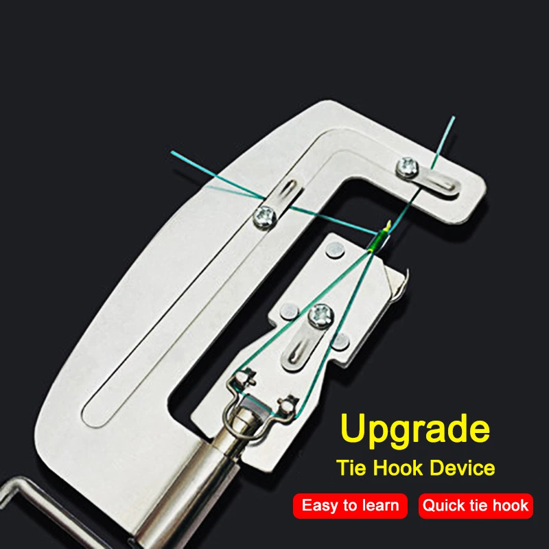 Fishing Hooks Line Tier Machine Portable Stainless Steel Fish Hook Line Knotter Tying Binding Fishing Accessories