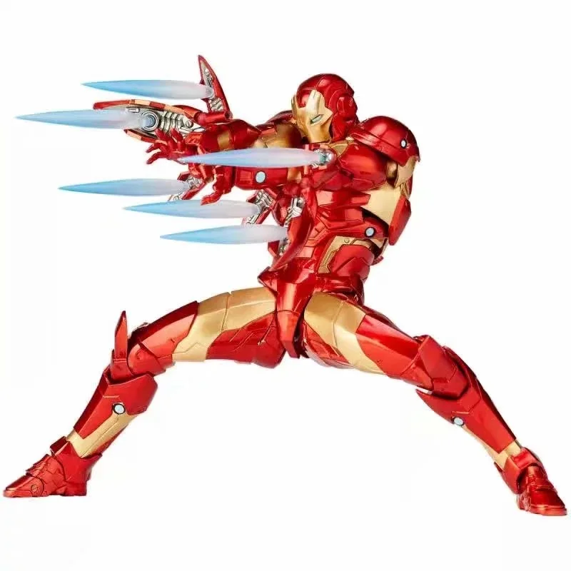 

Avengers 4 Iornman MK37 PVC Action Figure Tony Stark REVOLTECH Collectible Model Toys Anime Avengers Endgame Iron Man Figurine
