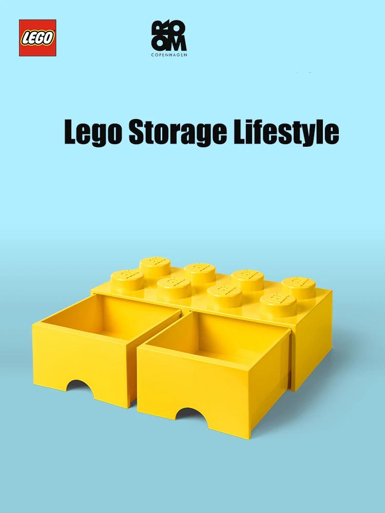 Room Copenhagen Contenitore Lego Storage Brick 8, giallo