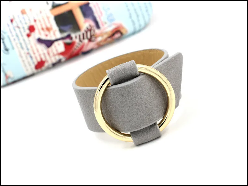 YD& YDBZ новые богемные кожаные браслеты для женщин, модные кожаные браслеты, черный браслет с шармом, подарок на день рождения, регулируемое ювелирное изделие - Окраска металла: grey
