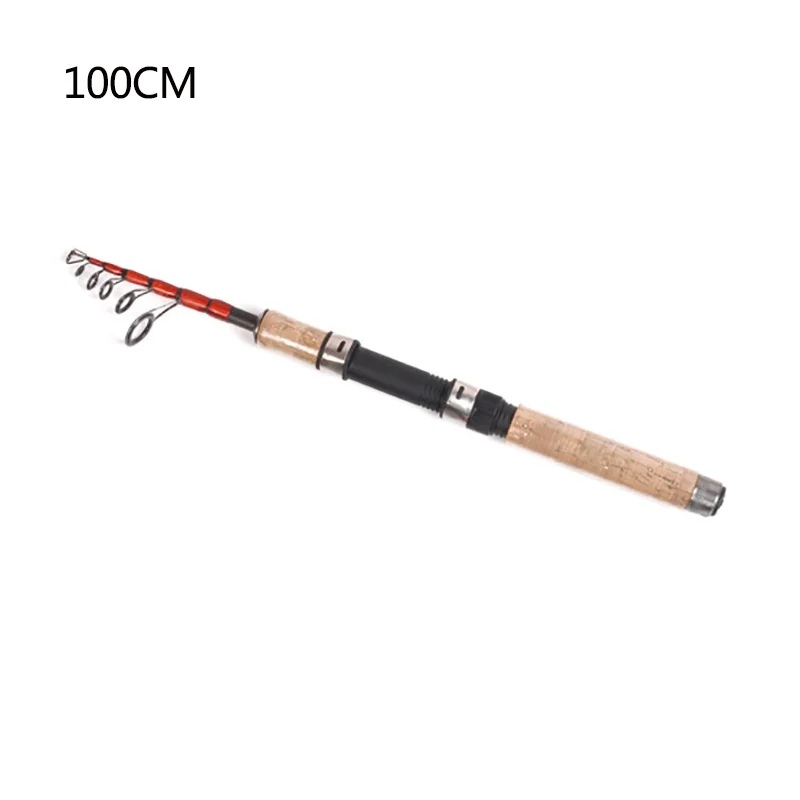 100cm 130 см/100 см/80 см/65 см/55 см/45 см зимние льда телескопические рыболовные удочки из карбона волокно Рыбалка на карпах спининг литья Жесткий удочки - Цвет: 100cm