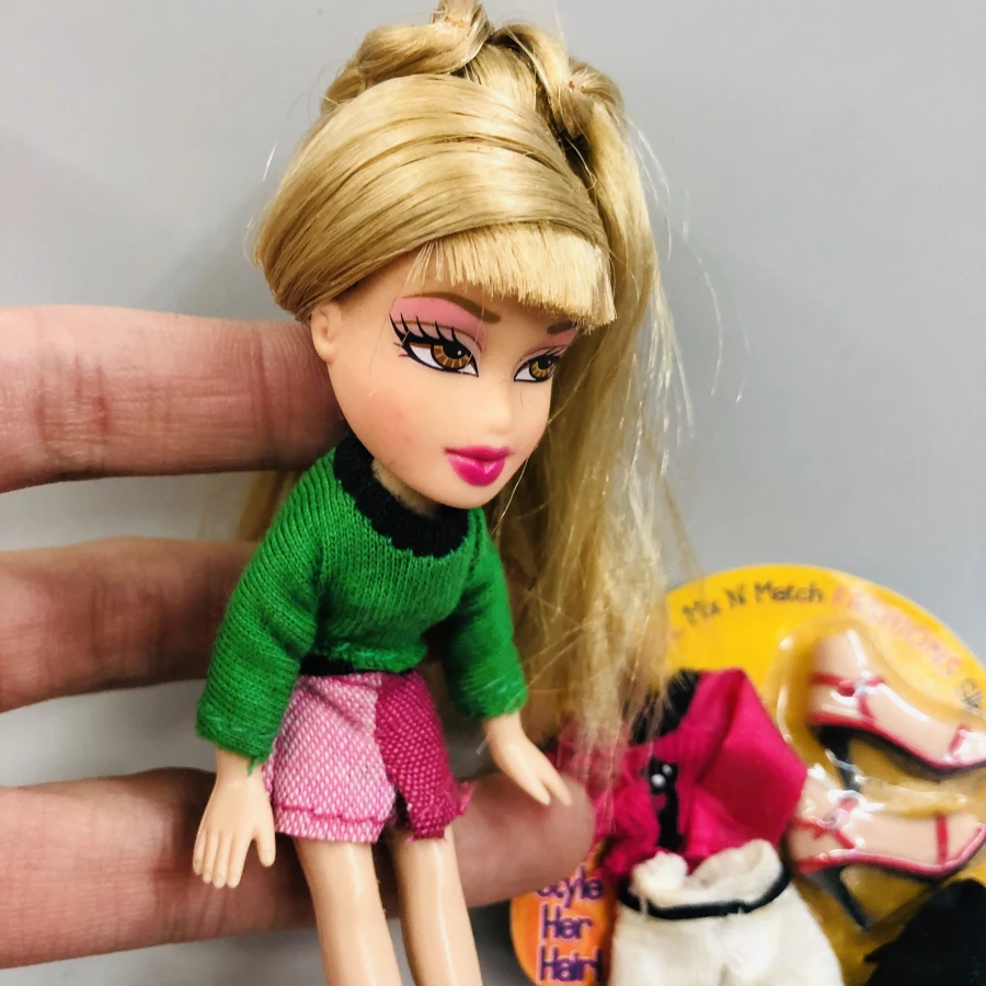 12 см оригинальная модная фигурка, оригинальная милая маленькая кукла BratzDoll с красными волосами и красивой одеждой, лучший подарок для ребенка