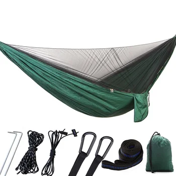 

1Set Hammock Tent Automatic Quick Open Anti-mosquito Hanging Bed Outdoor Single/Double Parachute Hanging Bed with Mosquito Nets