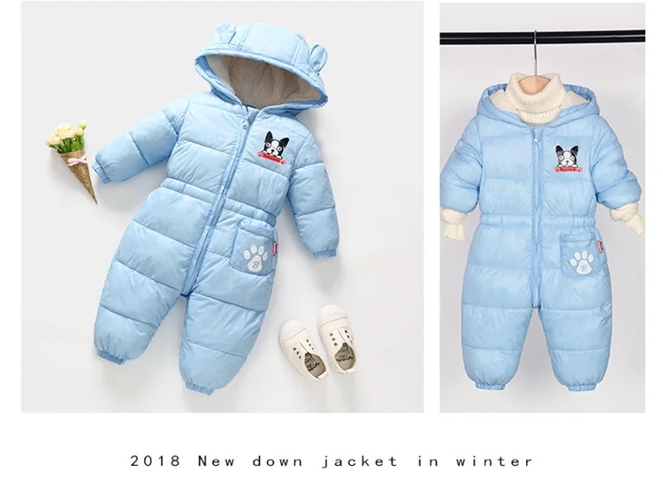 Baby Boy Girl Clothes Winter New born Hooded Rompers Cotton Outfit Newborn Jumpsuit Overalls For Children Costume Toddler Romper