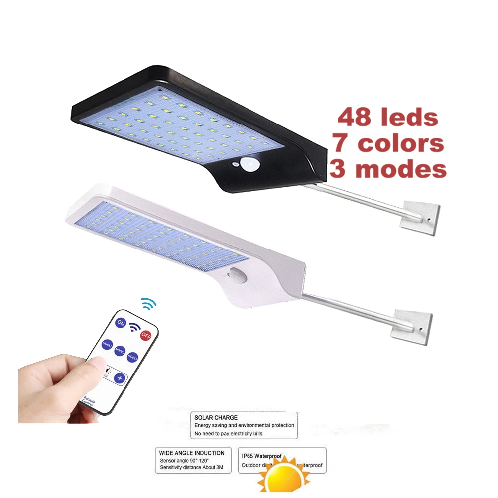 

48/36 LED Solar Power Street Light PIR Motion Sensor Lamps Garden Security Lamp Outdoor Street Waterproof Wall spot floodlight