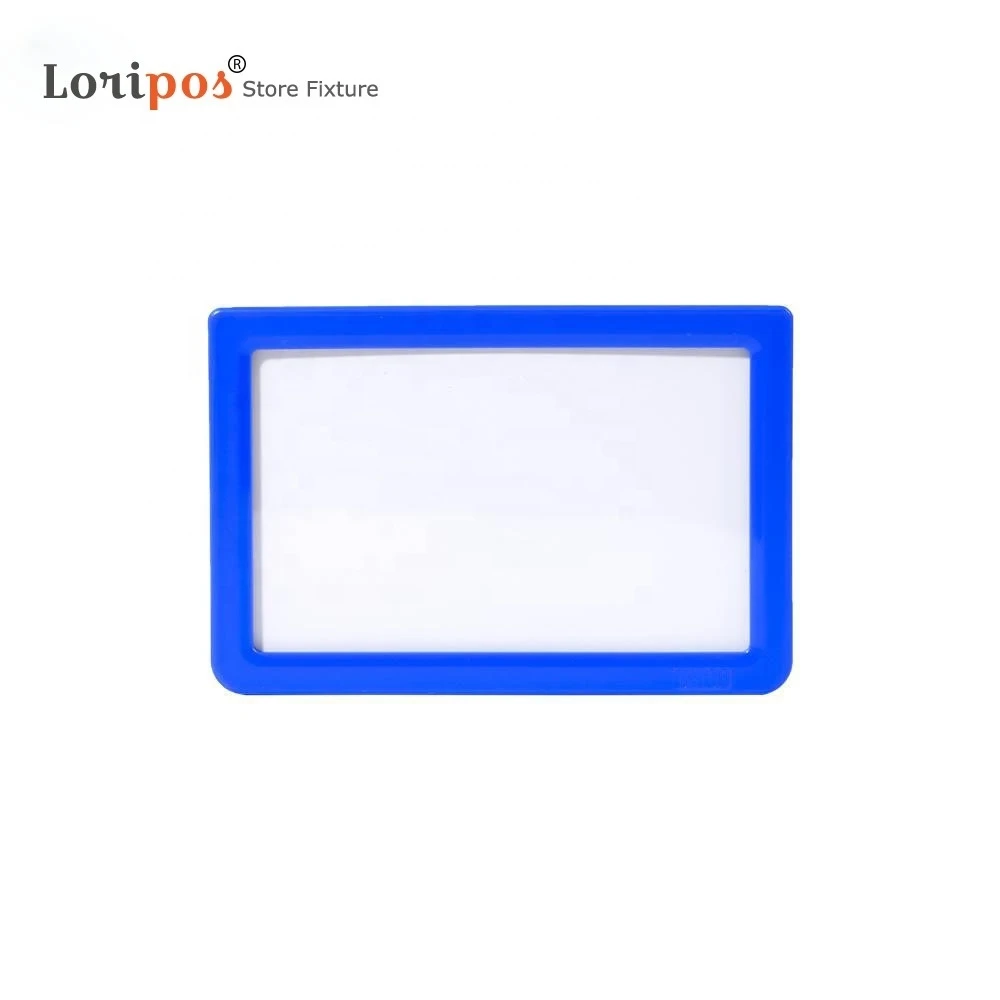 Plastic Warehouse Storage Shelf Label Tag Tab Sign Name Card Holders Soft Strong Magnetic Back Refrigerator Photo Magnet Frames