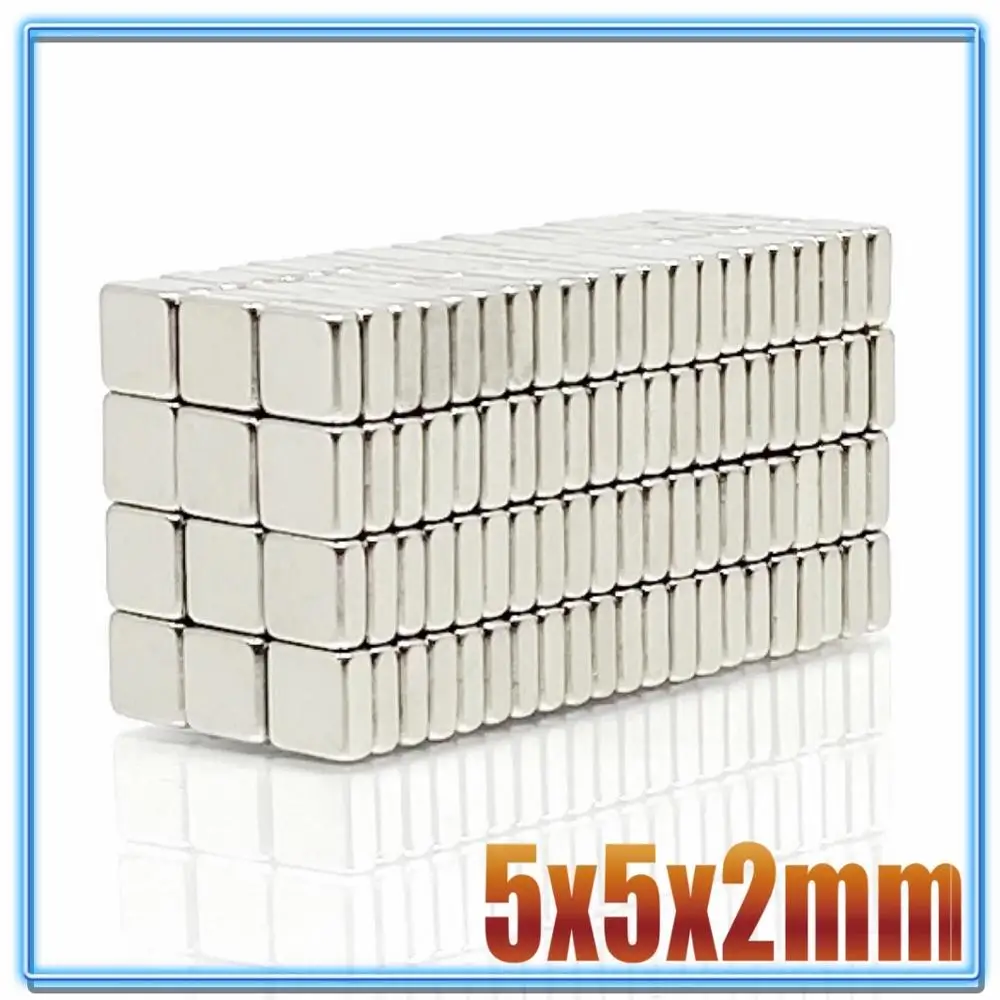 20-200pcs/lot magnet 5x5x1 5x5x2 N35 Strong Square NdFeB Rare Earth Magnet 5*5*1 5*5*2 Neodymium Magnets 5*5*1 5x5x1.5