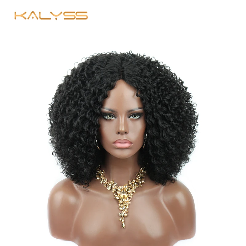 Kaylss 8 дюймов Короткие парики афро кудрявый парик синтетические парики на кружеве для черных женщин средняя часть короткие парики на кружеве