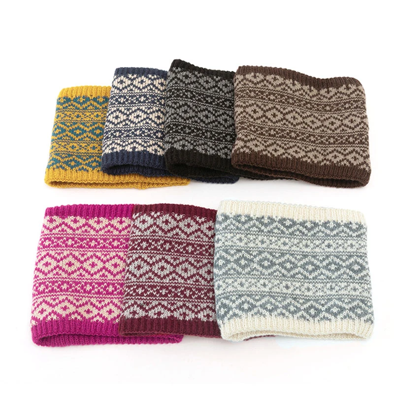 

1Pcs Neck Warmer Ring Scarf Plus Velvet Winter Warm Elegant Retro Printing Outdoor Ski Climbing Scarf Elastic Snood Shawl