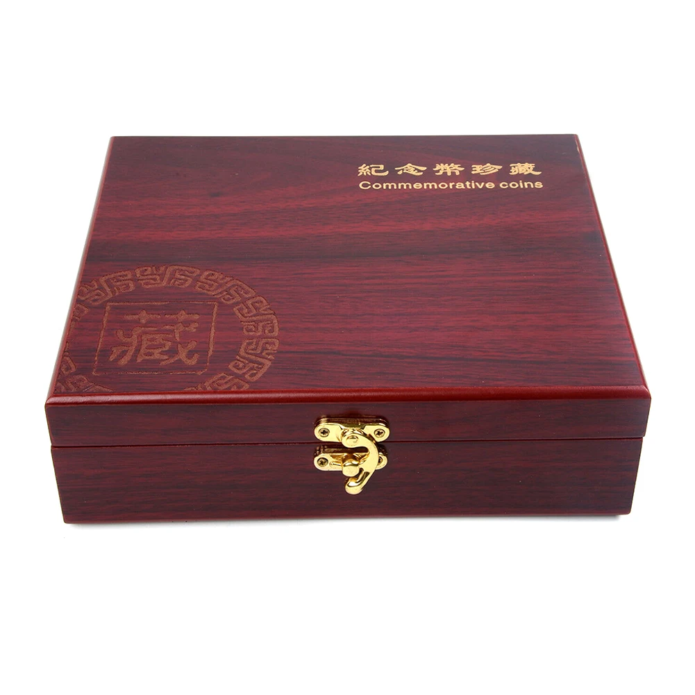  HOT 30 Pcs Round Coins Holders Storage Container Case Portable Wooden Display Box Collection NDS66