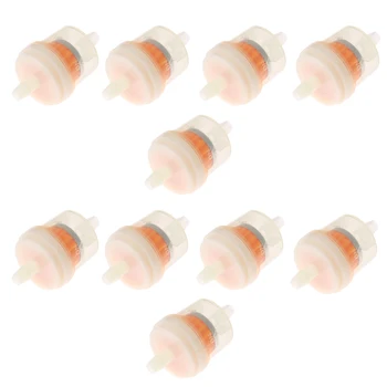 

10 Pcs Motorcycle Inline Gas Fuel Filter for 1/4'' Line Hose
