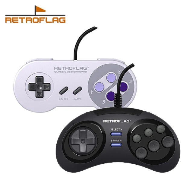 2PCS Retroflag Classic USB Wired Controller Gamepad Handle for Raspberry Pi Windows Nintendo Switch 