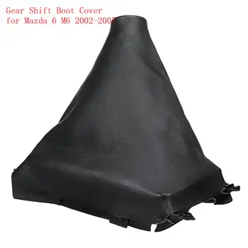 

Black PU Leather Gear Shift Knob Boot Gaiter Shifter Anti-dust Protective Cover For Mazda 6 M6 2002-2007