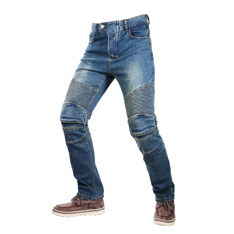 Fashionable 4 season motorcycle leisure pants off-road motorcycle outdoor riding jeans with protective equipment knee