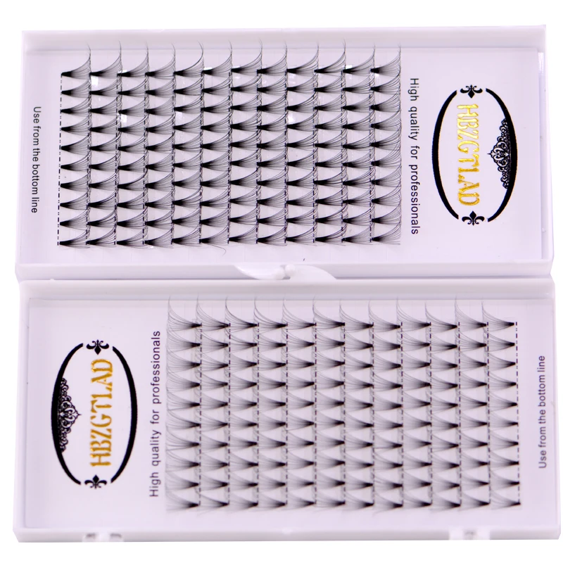 

New 15D Russian Volume Eyelashes Extension Short Stem Pre made Fans C D curl Mink Lash Hot Selling Eyelash Individual Extensions