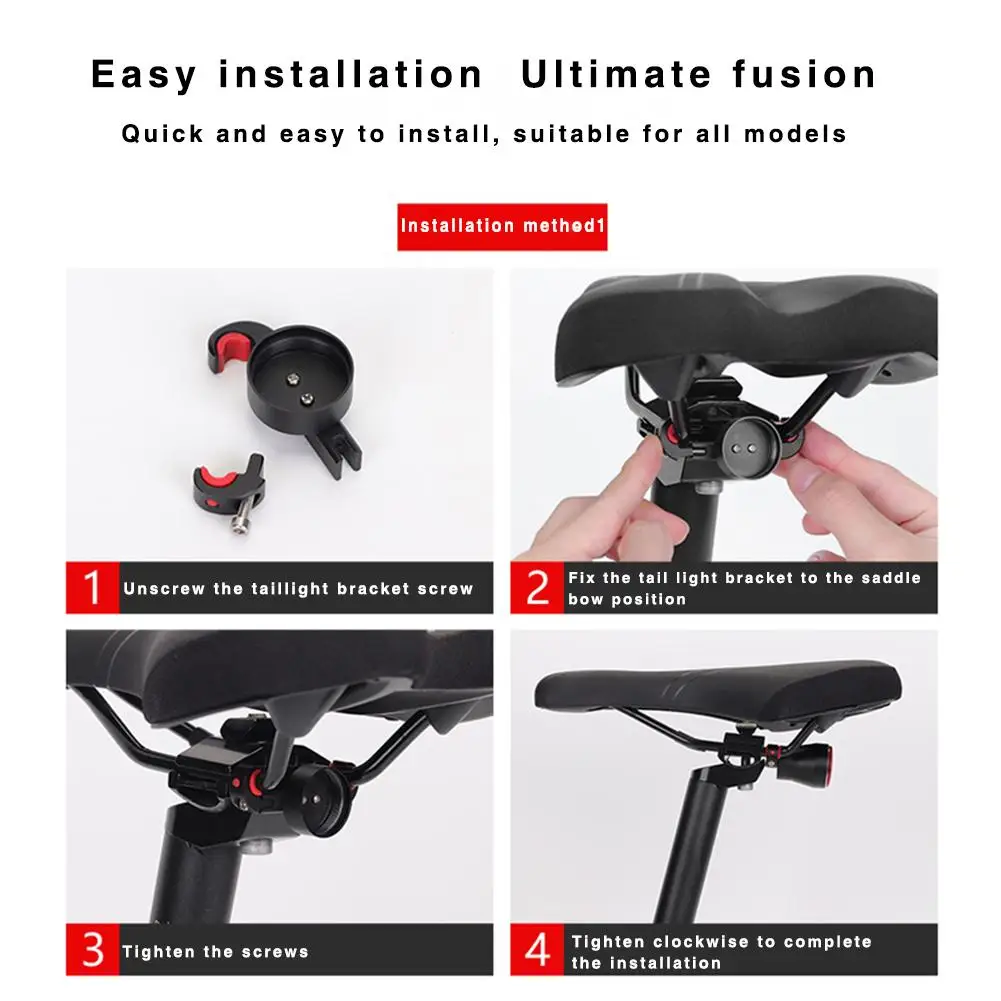 Flash Deal Smart Cycling Bicycle Lights Tail Light USB Rechargeable Multi Lighting Modes Seat Light Outdoor Cycling Bike Accessories 3 13