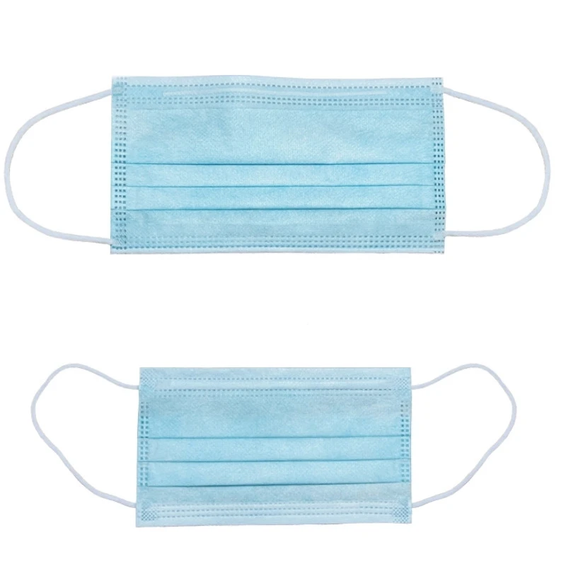 

100PCS Disposable Mouth Face Mask Anti-Dust 3 Layer Mouth Masks Soft Breathable Earloops Adult Child Mask Blue