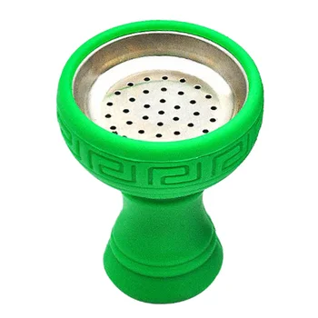 

Silicone Hookah Bowl Silicon Stainless Steel Head Holder Smoke Accessories