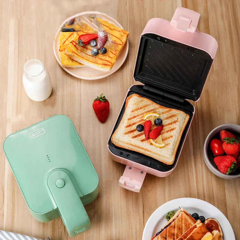 SK126 Home Mini Electric 8pcs Egg Bread Sandwich Waffle Toast Dash Pocket  Panini Press Grill Maker Machine Nonstick 1200W - AliExpress