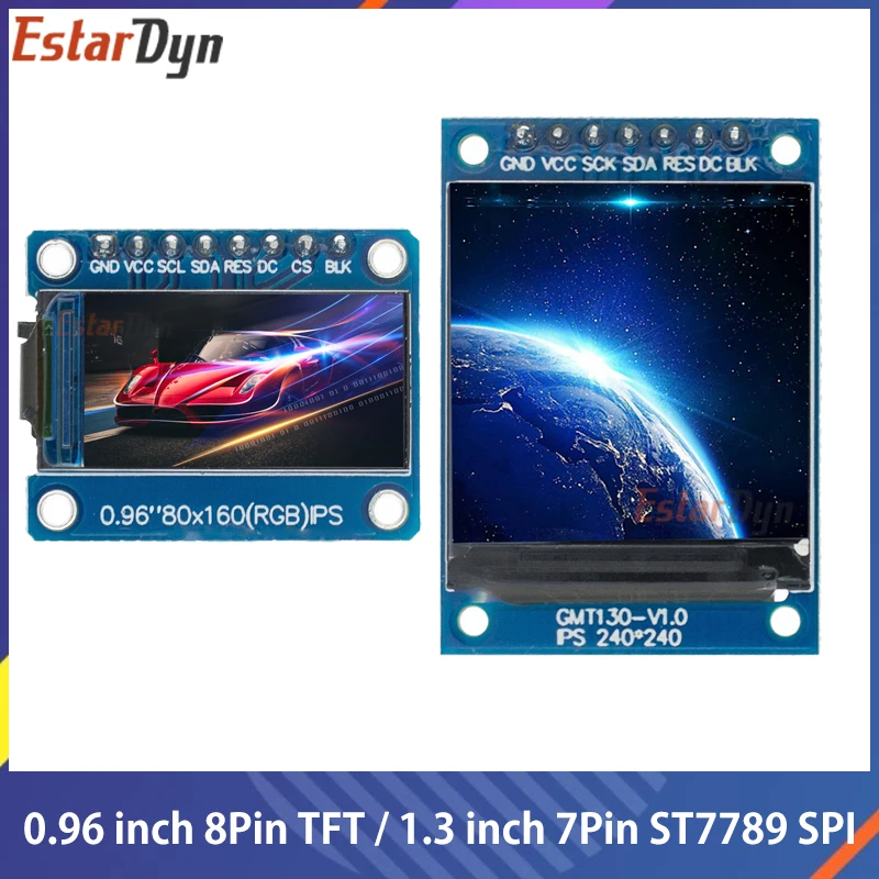 Полноцветный ЖК-модуль ST7789 SPI 0 96 дюйма 8 контактов TFT/1 3 128*64 HD 65K IC 80*160 для Arduino |