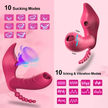 Heating Wireless Remote Control Dildo Sucker Clitoris Stimulator Wearable Vibrator Female Sex Toys for Women Couples Adults 18 5