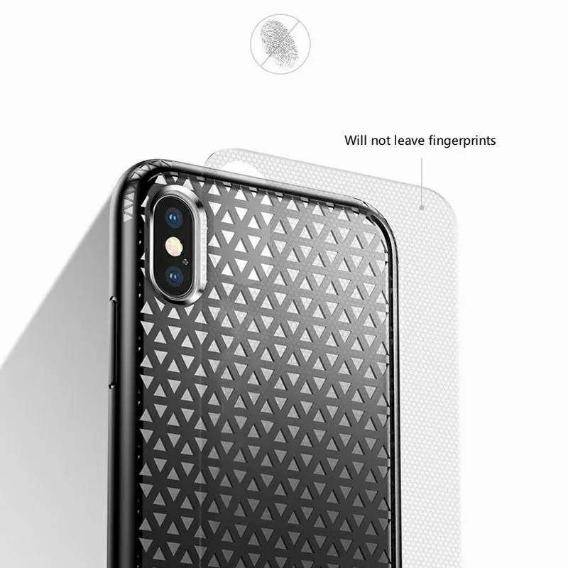 Летний новый силиконовый чехол для телефона iPhone XS X 7 8 Plus охлаждающий полый 7P P