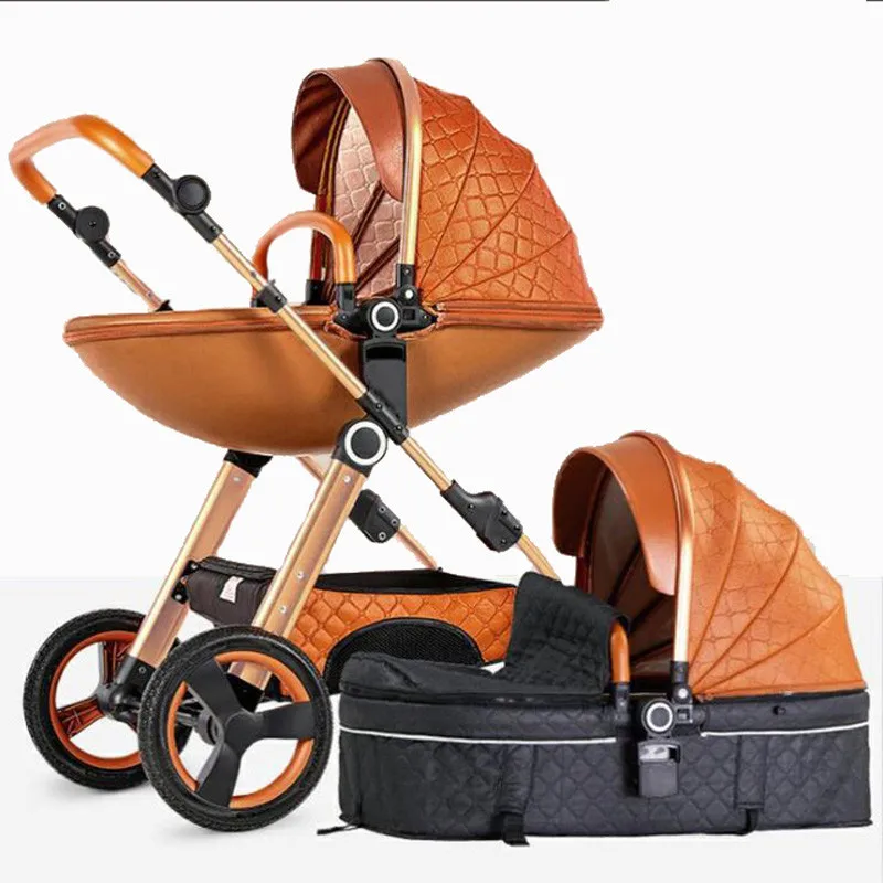 Latest Product  baby stroller four wheel trolley 2 in 1 High landscape folding portable trolley two way baby stroll 