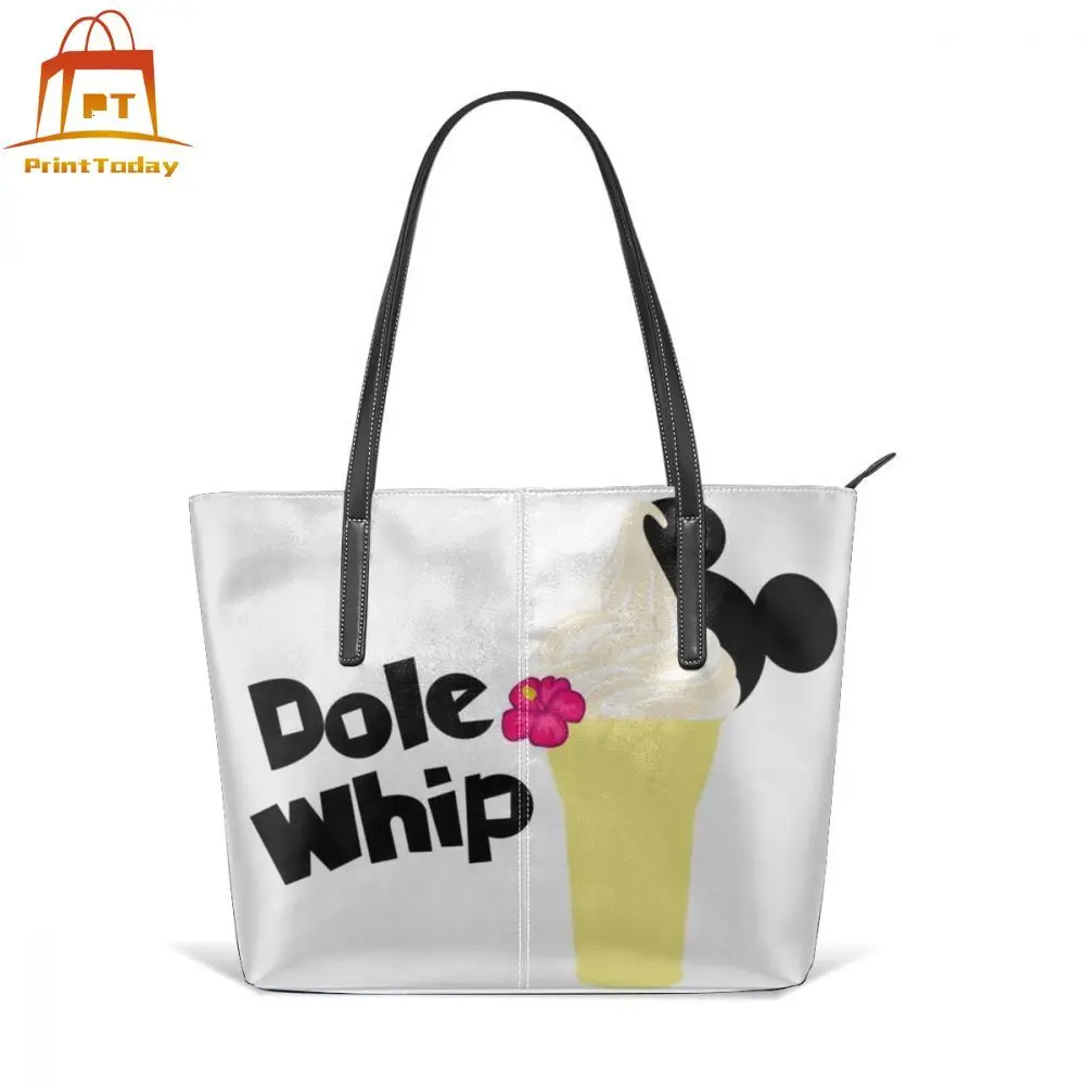 Микки Маус сумки Dole Whip топ-ручка сумки трендовый принт кожаная сумка женская негабаритная Университетская Подростковая женская сумка