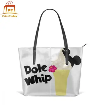

Mickey Handbag Dole Whip Top-handle Bags Trending Print Leather Tote Bag Woman Oversized University Teenage Women Handbags