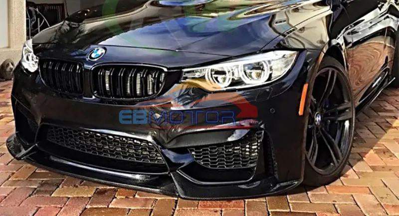 Real Carbon Fiber V Style Front Lip Splitter Spoiler for BMW F80 M3 F82 F83 M4 Bumper